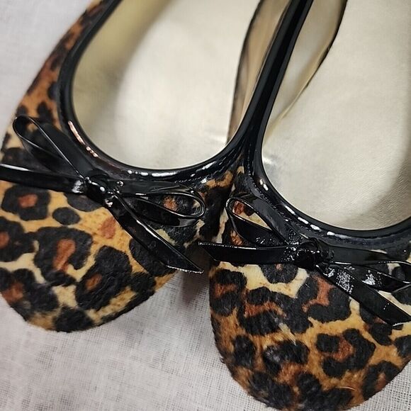 Bongo Womens Flats Divinity Black Leopard Slip On Ballet Shoe Round Toe … - Picture 12 of 13